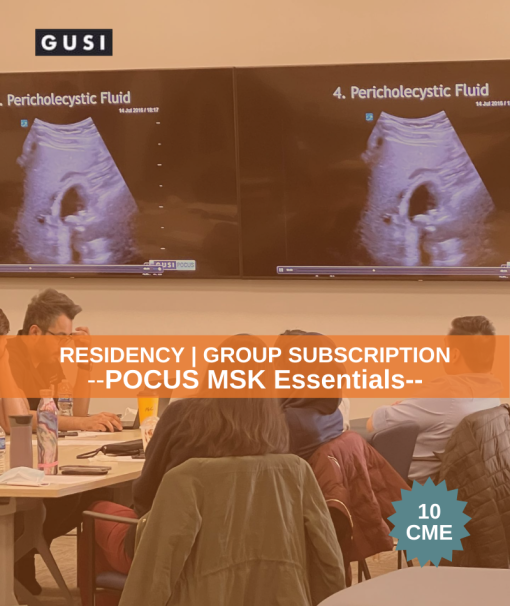 Residency Group Subscription GUSI POCUS MSK Essentials CME 2