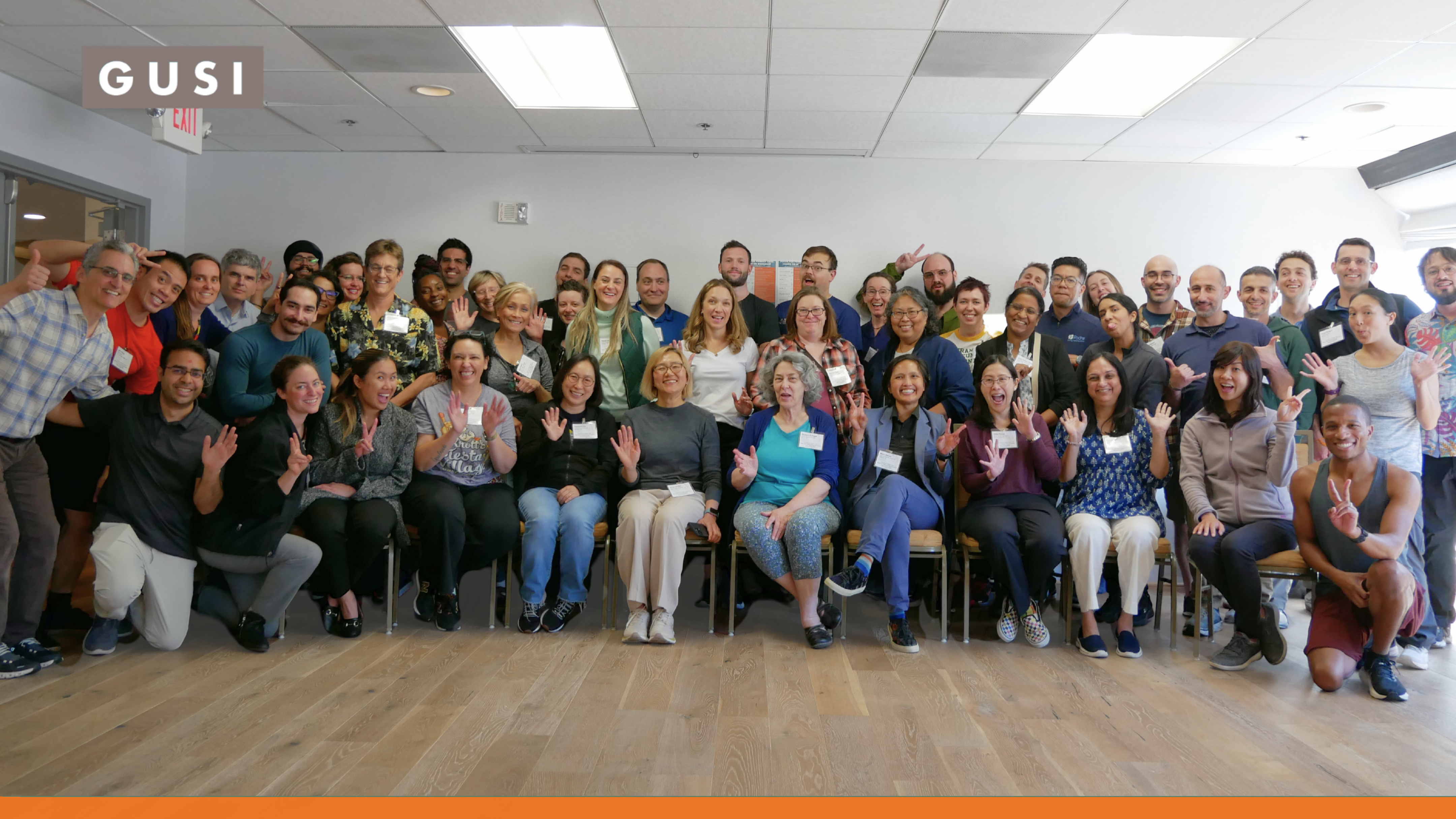 GUSI instructors and participants April 2025 hands on POCUS training for primary care course in San Francisco